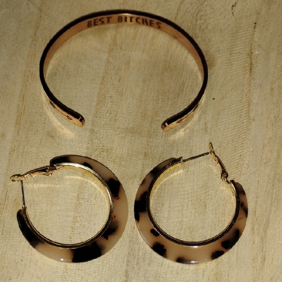 Jewelry - Hoop Earrings and Bracelet Combo